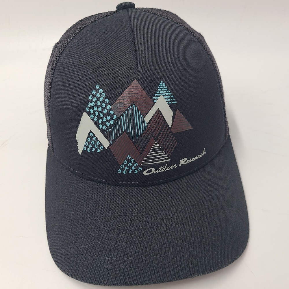 Outdoor Research‎ Hat Snapback Trucker Mesh Wool Blend Hiking Black Men Outdoors